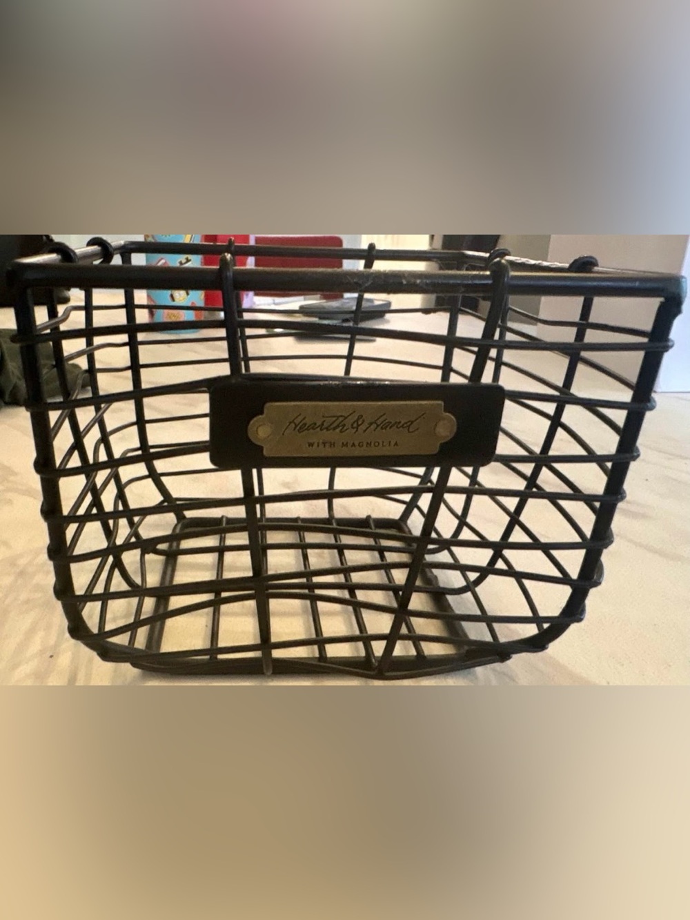 *NEW* Black Magnolia Hearth & Hand Wire Storage Basket